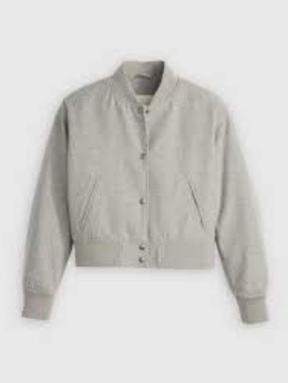 Marled Light Gray Women's Bomber Jacket